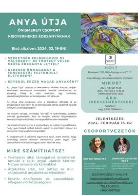 ANYA ÚTJA önismereti csoport kisgyermekes édesanyáknak