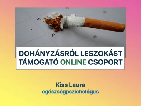 Dohányzásról leszokást támogató csoportos tanácsadás - Online