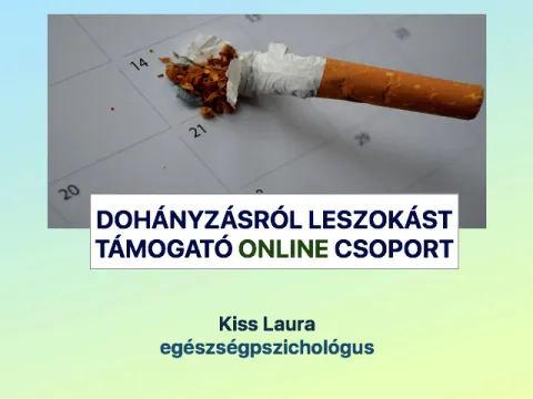 Dohányzásról leszokást támogató csoportos tanácsadás - Online